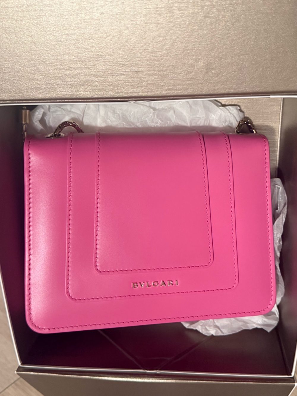Bvlgari Serpenti Hot Pink Shoulder Bag – Statement Luxury Handbag - Picture 5 of 11